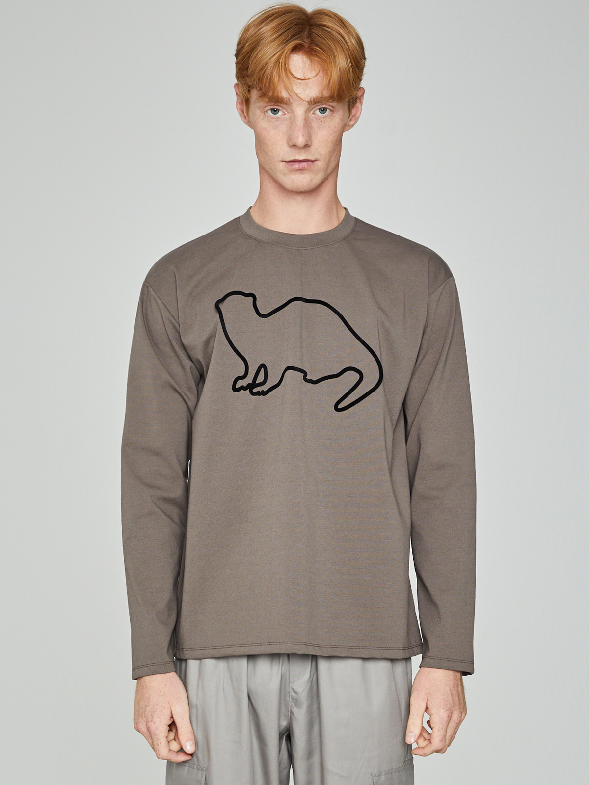 Lazyotter Drawing Long Sleeve Brown